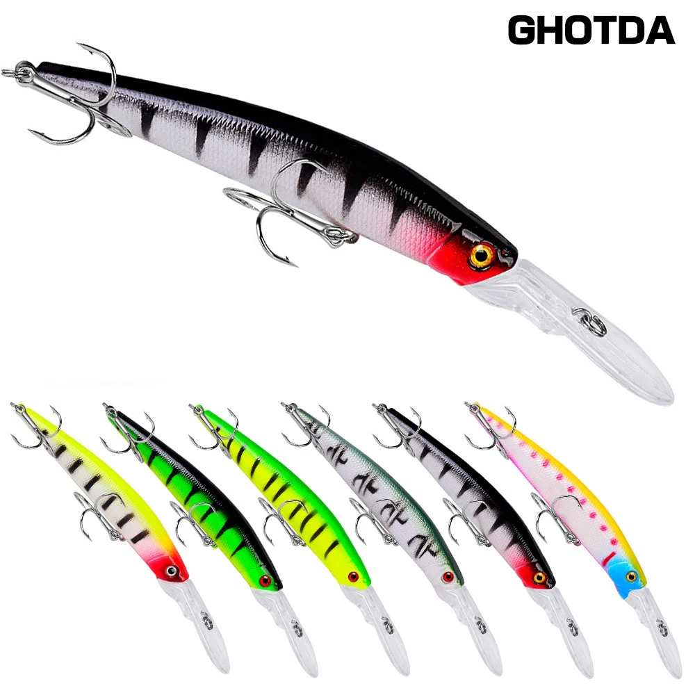 Cebo Artificial flotante, Señuelos de Pesca de pececillos de mar, 14,5 cm, 15,53g, señuelo duro, aparejos Wobblers de buena acción, anzuelo triple de Lucio - imagen 3