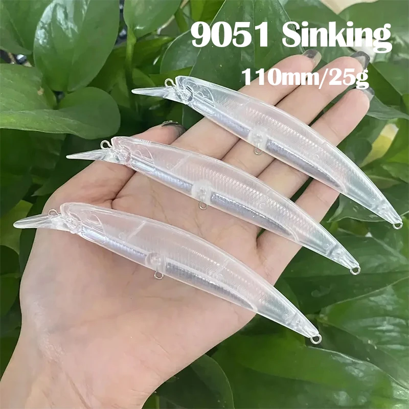 Señuelo Minnow sin pintar 110mm 25g hundimiento lento para lubina - imagen 4