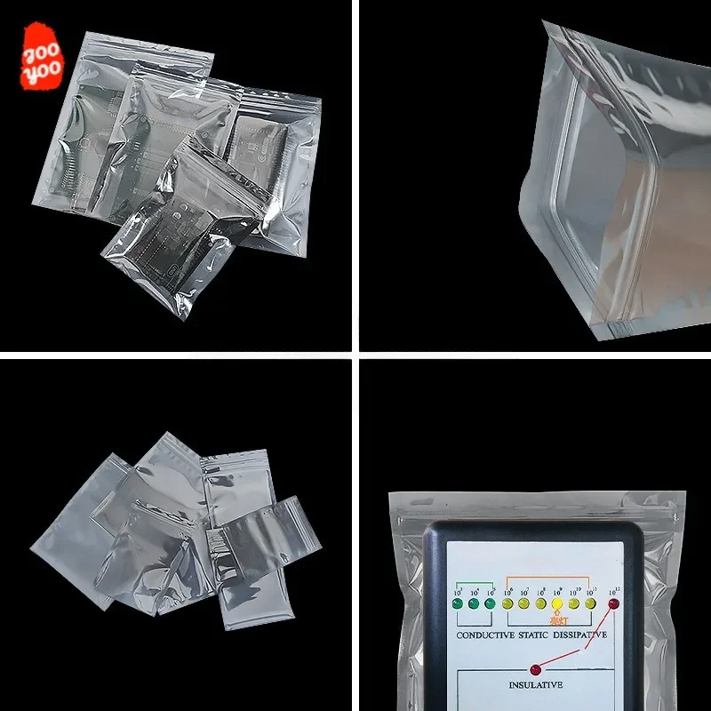 Bolsas Ziplock semitransparentes de 100 piezas, cebos de señuelo CPP y PET, embalaje antiestático, suministros de pesca, electrónica, joyas duras - imagen 4