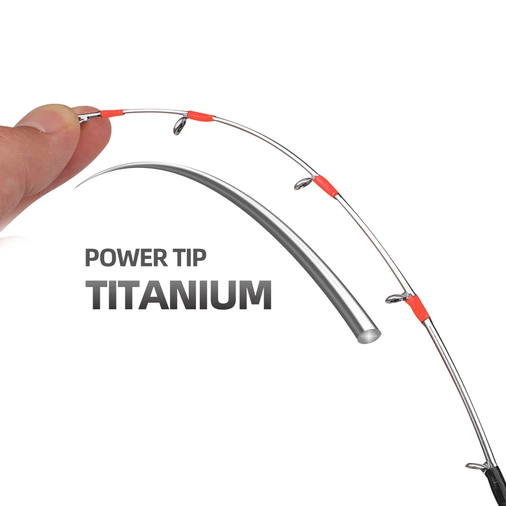 ROLLFISH-caña de pescar de fibra de carbono, doble punta de titanio, pulpo, calamar, sepia, barco de agua de mar, Jigging, 1,55/1,75 M, acción 9:1 8:2 - imagen 2