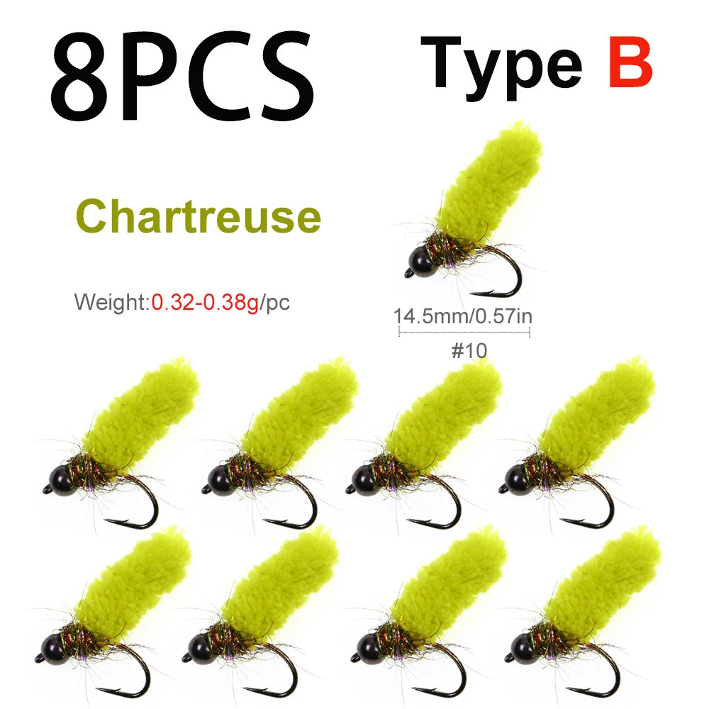 8PCS B Chartreuse