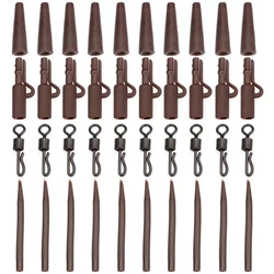 Clips de plomo pesca carpa cambio rápido cola giratoria antienredos