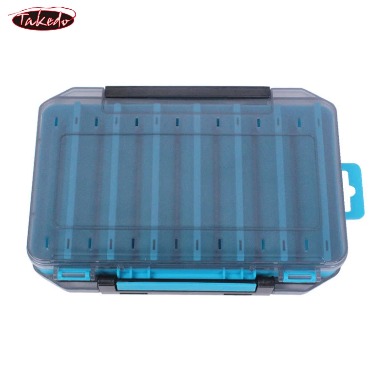 TAKEDO JYL03 Caja de cebo Caja de almacenamiento de señuelos de pesca portátil 2 lados Cajas de herramientas de pesca de carpa impermeables para Wobblers - imagen 4