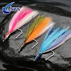 ANFS 1 pieza de mosca de lona, moscas de pesca con mosca grande para pesca en agua dulce y salada, mosca serpentina para pescador