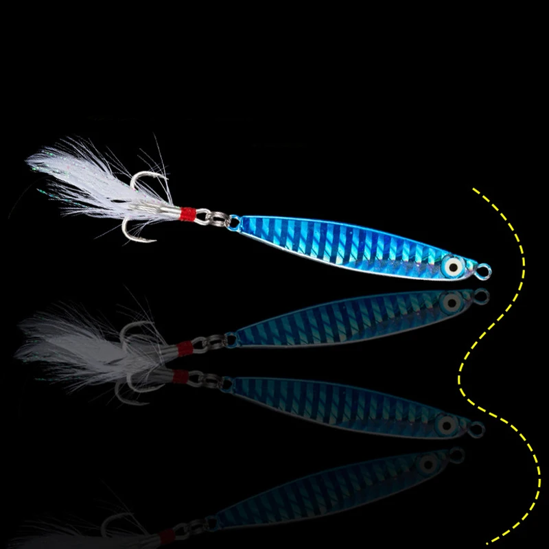 Señuelo de Pesca de 7g, 10g, 14g, 17g, 21g, plantilla de Metal, fundición a tierra, Swimbait, cuchara, anzuelos, cebo Artificial, aparejos oceánicas, Pesca - imagen 3