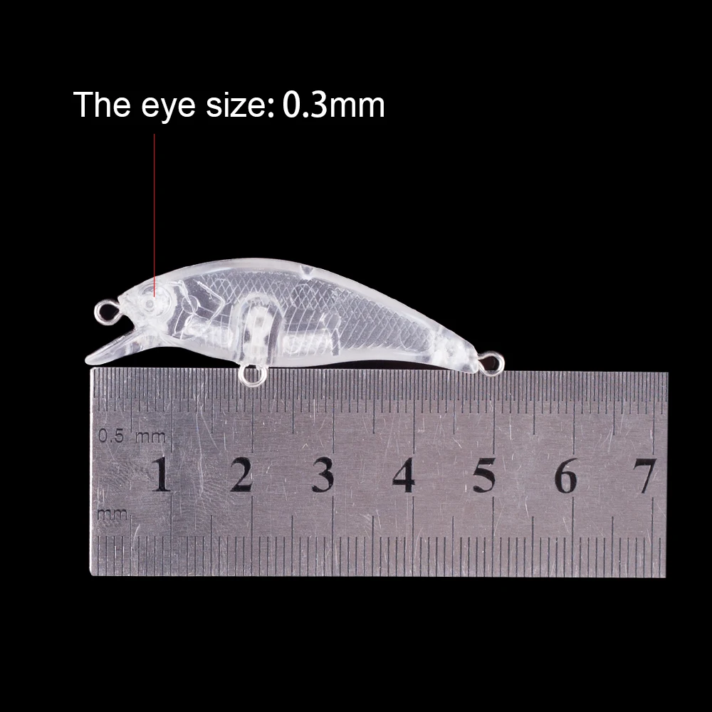 Hanlin-Minnow sin pintar, Señuelos de Pesca, aparejos de trucha y lubina, 10/20 piezas, 5CM, 3G - imagen 2