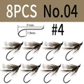 8pcs No.4 size 4