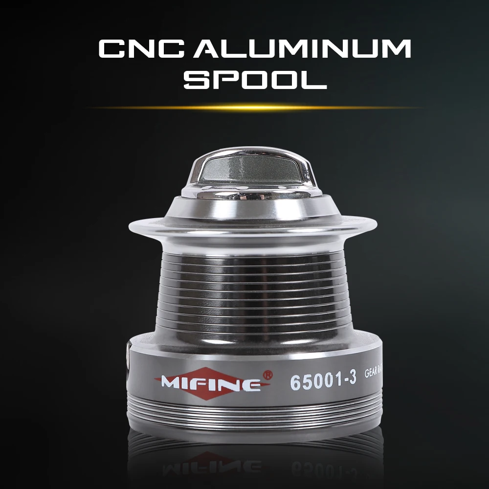 Carrete de pesca de freno doble rápido MIFINE, rueda giratoria de fundición de carpa para agua salada y agua dulce, doble carrete 5,2: 1 pesca en el mar - imagen 5