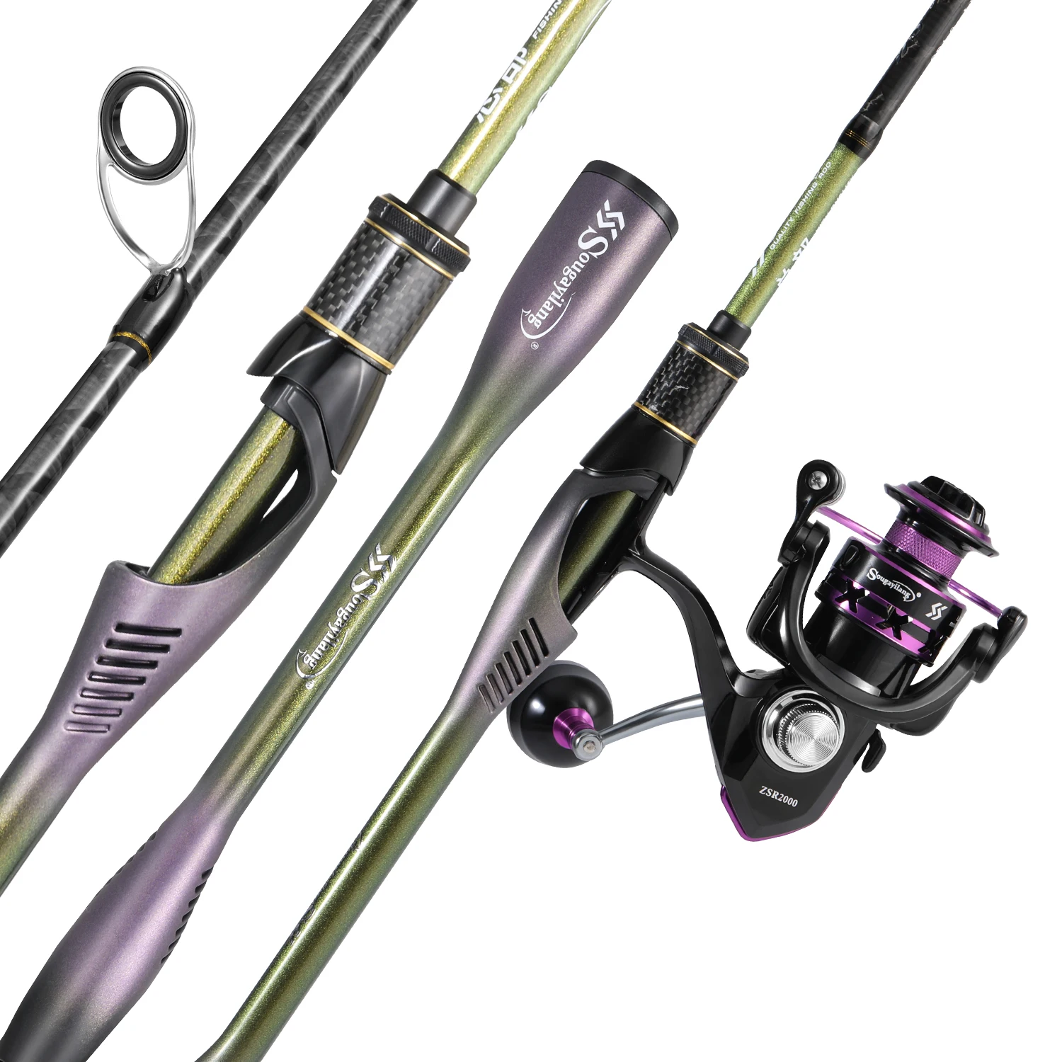 Sougayilang Combo Caña y Carrete Spinning 1.8m – Fibra Carbono MH - imagen 5