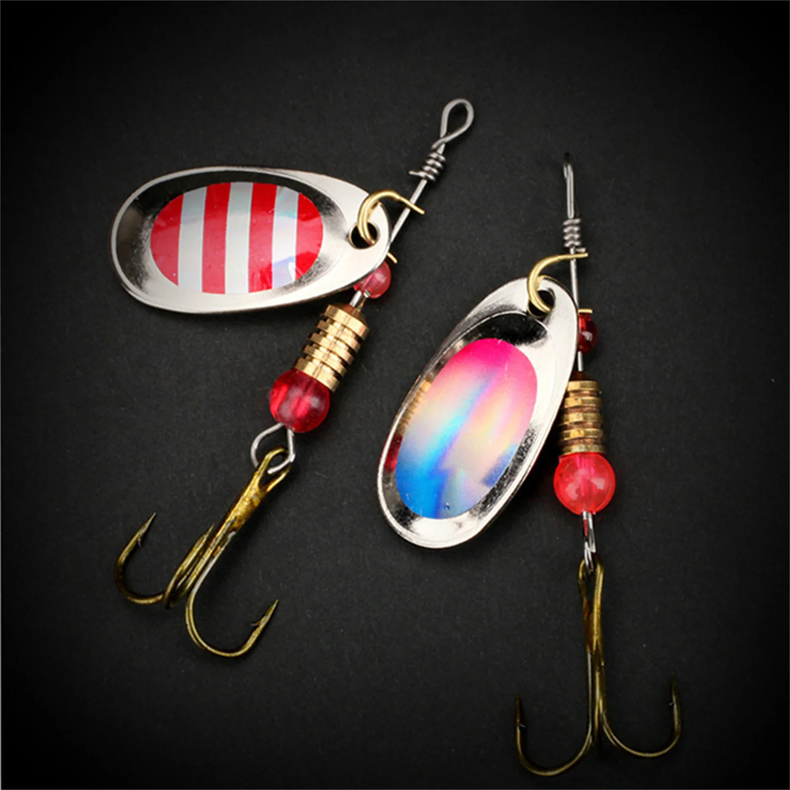 11 Uds Spinner señuelo cebo brillo Metal señuelo de pesca para carpa cruciana lubina cabeza grande portátil accesorios de pesca al aire libre - imagen 4