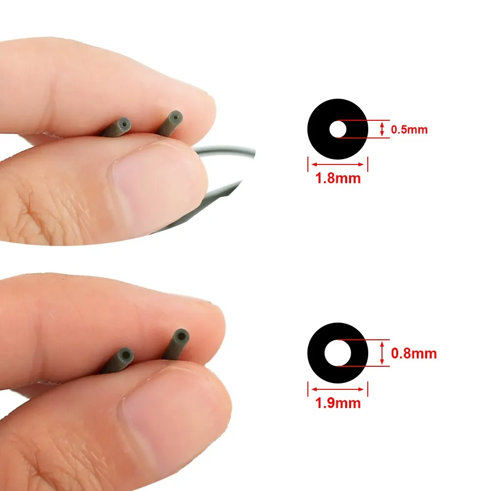 Tubo de silicona para pesca de carpa, para anzuelos y aparejos, sistema de clip de plomo de seguridad, tamaño 0,5x1,8mm, 0,8x1,9mm, 3 metros - imagen 2