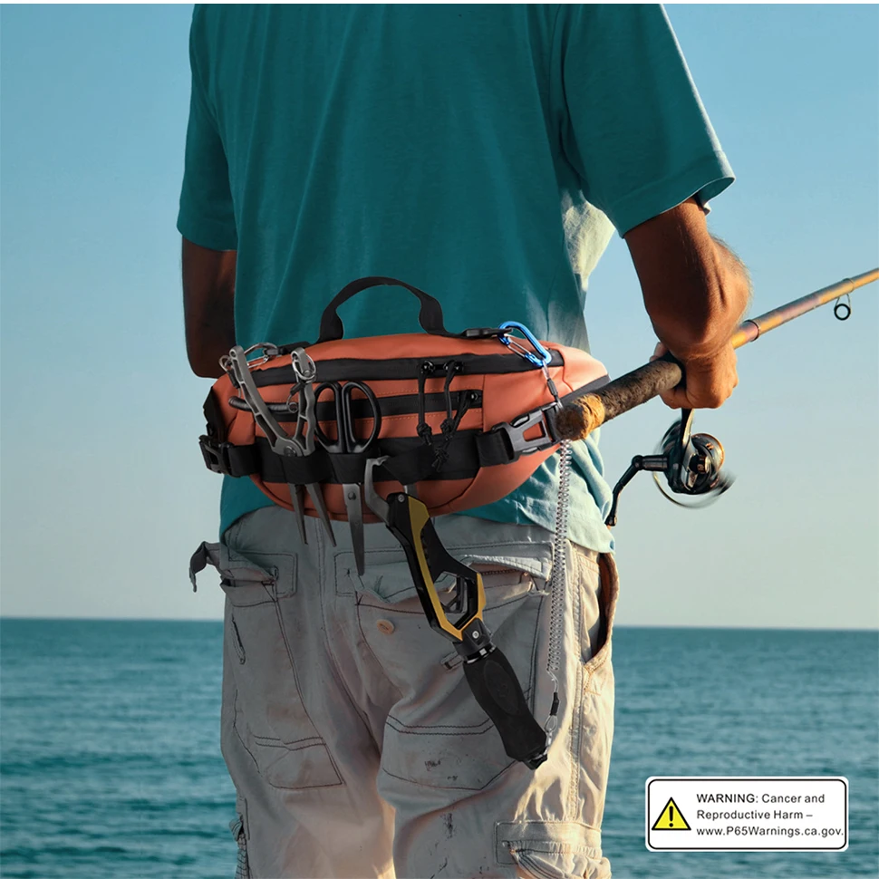 1pcs Fishing Waist Bag Outdoors Sport Waterprooof Fishing Lures Storage Bags Fishing Tackle Gear Belt Bags One Shoulder Backpack - imagen 4