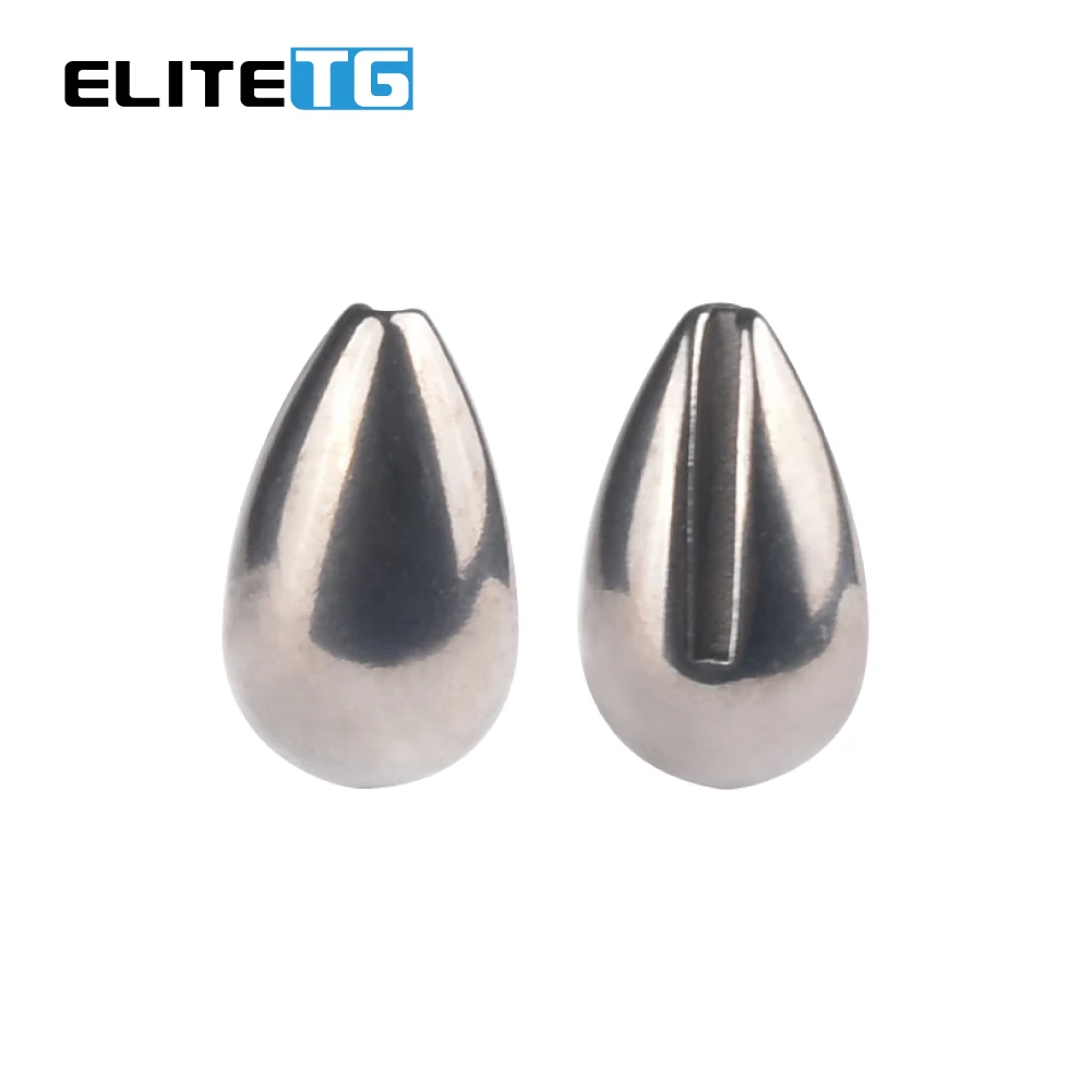 Elite TG 100 Uds cabeza de anzuelo de pesca en hielo sin gancho, cuentas DIY de hielo de Color primario de 2,7-7mm, señuelo Bluegill de perca de invierno con forma de lágrima - imagen 2