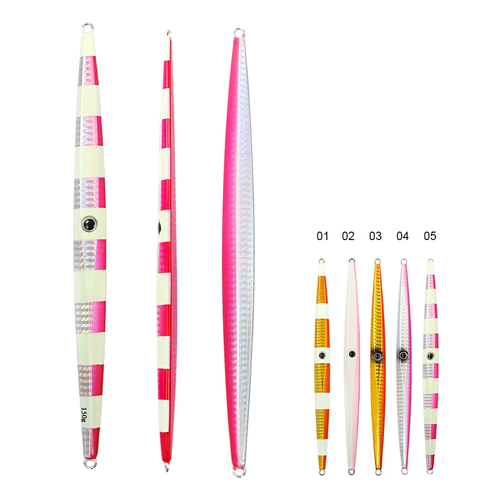 CASTFUN-señuelo de pesca Jigging para agua salada, anzuelo Vertical de Metal, cebo Artificial, 80g, 100g, 120g - imagen 2