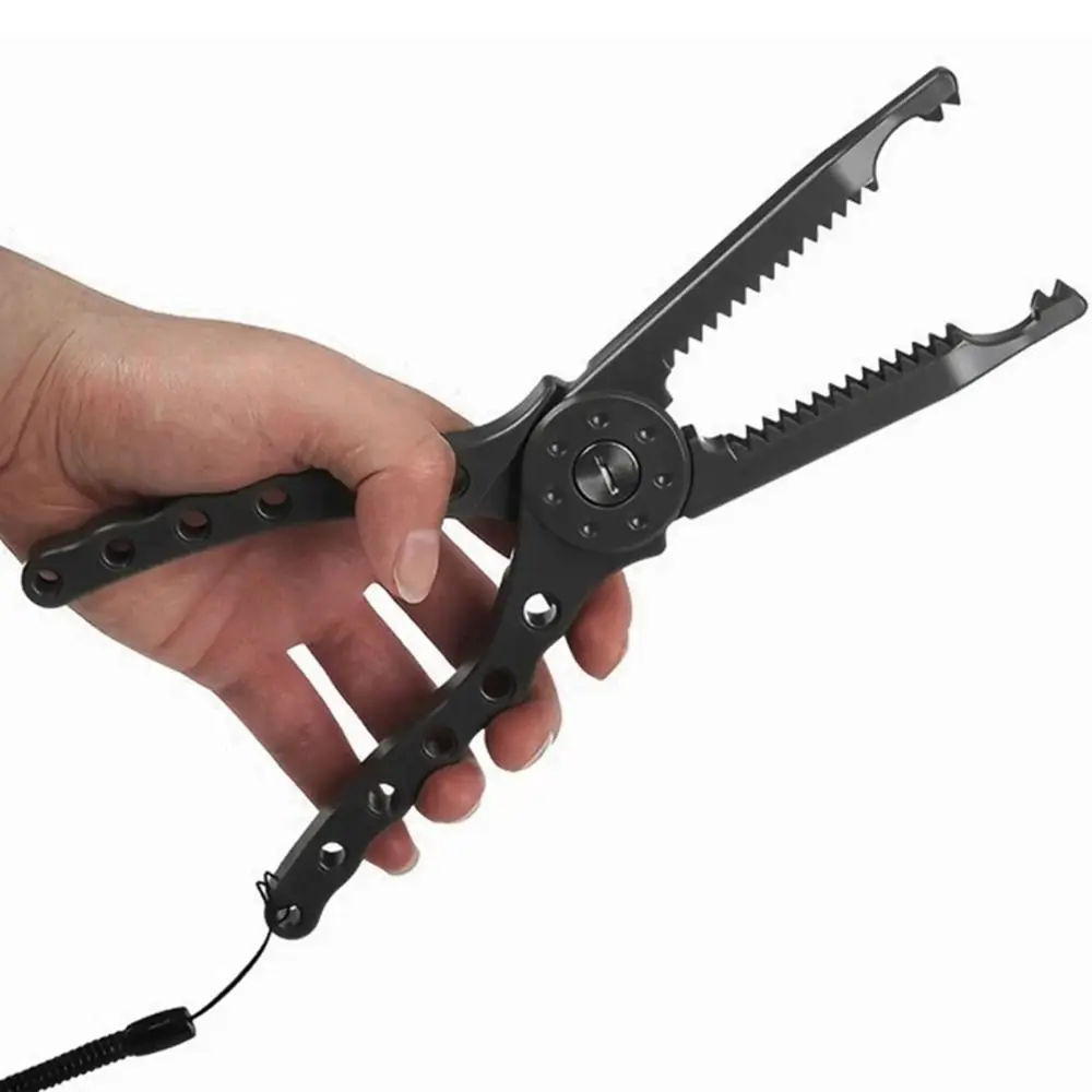 1 Stuks Nieuwe Skidproof Vis Mond Grabber Verstelbare Touw Metalen Vis Lip Klem Platte Pincet Visgerei Tool - imagen 2