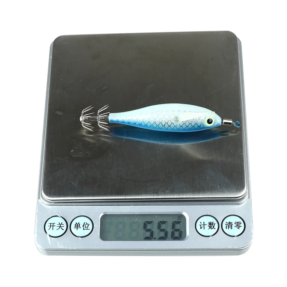 Jig Luminoso Calamar con Camarón y Huevo – Pesca Spinning Salada - imagen 2