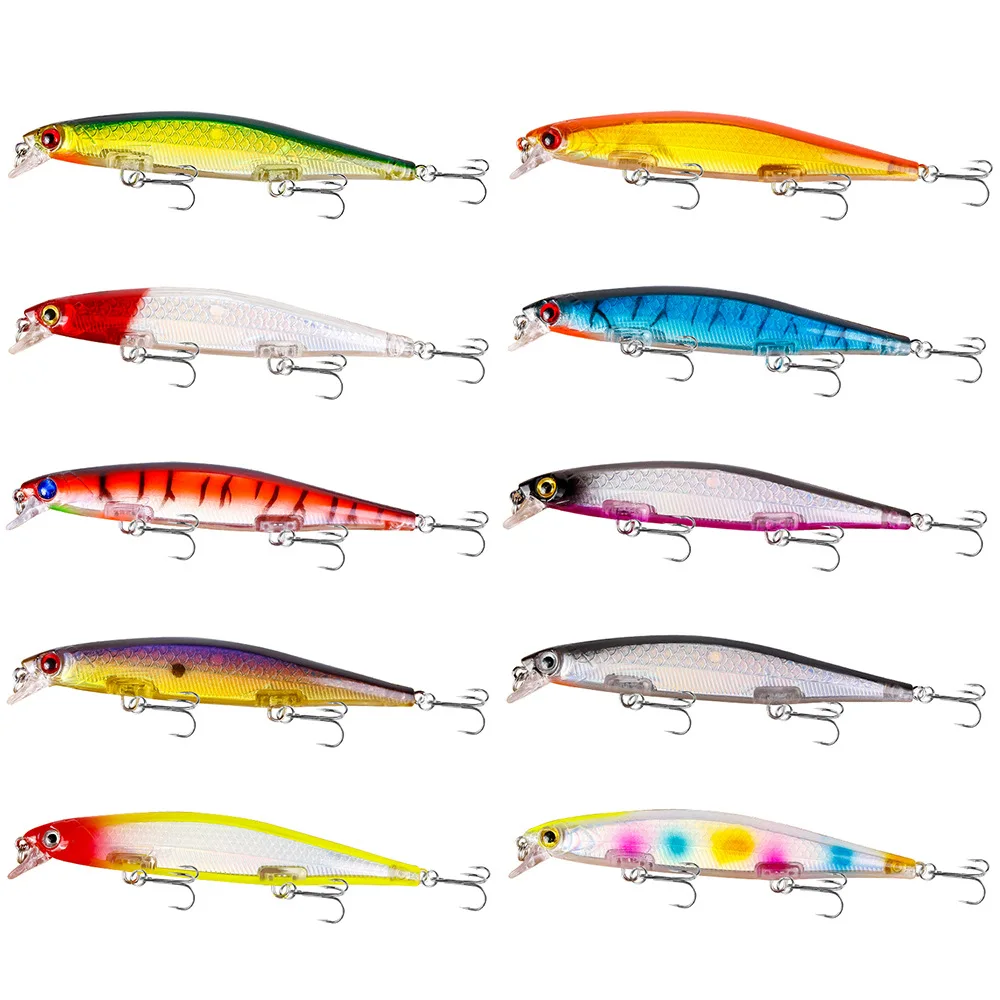 Suspender Wobbler pececillo magnético de fundición larga 11cm 13g Jerkbait señuelo de pesca cebo Artificial de plástico duro aparejos de Lucio - imagen 4