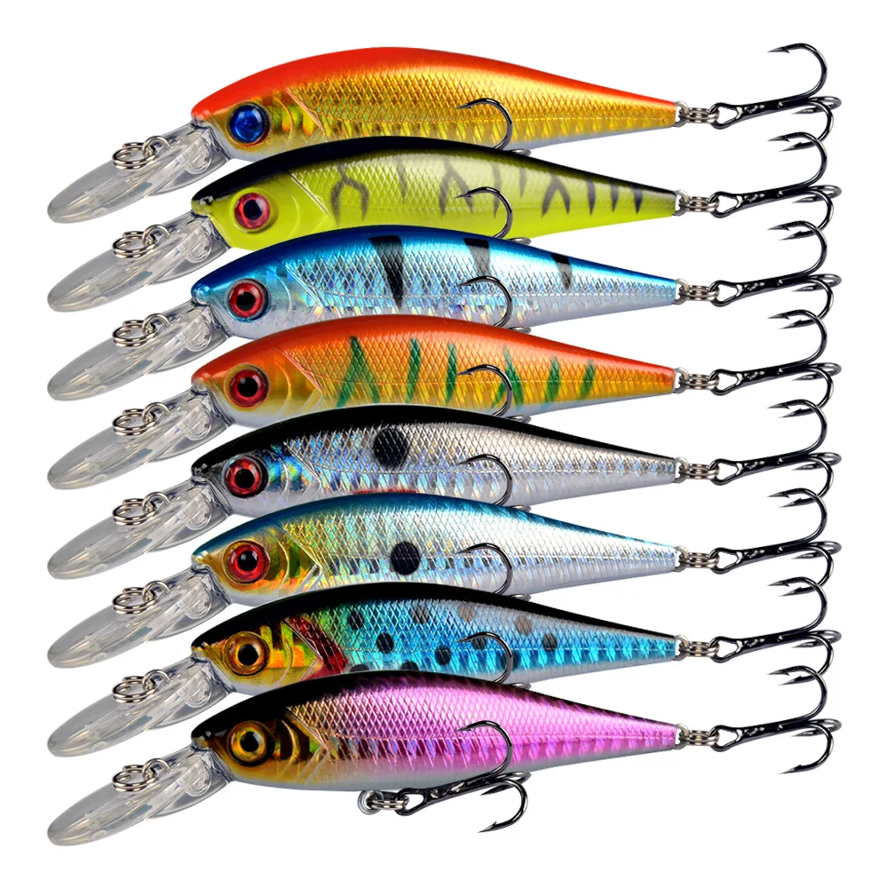 Señuelo de pesca Minnow, Jerkbait, cebo duro de plástico Artificial, Wobblers, Crankbait, Lucio, aparejos de pesca, 1 ud.