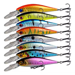 Señuelo de pesca Minnow, Jerkbait, cebo duro de plástico Artificial, Wobblers, Crankbait, Lucio, aparejos de pesca, 1 ud.