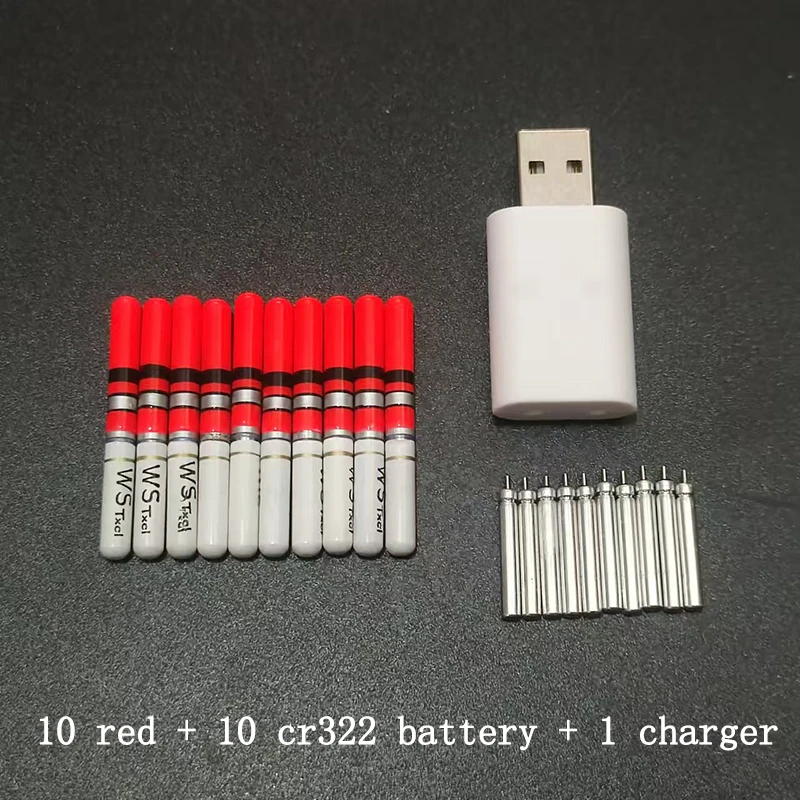 red and 10 battery