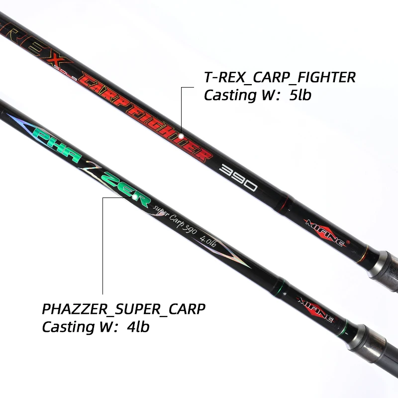 MIFINE-caña de pescar PHAZZER SUPER CARP, 4LB/5LB, 3,6 M/3,9 M MF, giratoria de carbono, poste de viaje para Surfcasting, T-REX, caza de carpa - imagen 3