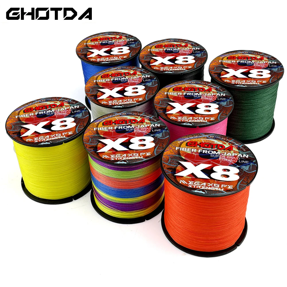 GHOTDA-líneas de pesca trenzadas X8, 300M, 500M, 8 tejidos, 18-78LB, línea de multifilamento de PE de fundición suave para accesorios de pesca de Surf en el mar - imagen 4
