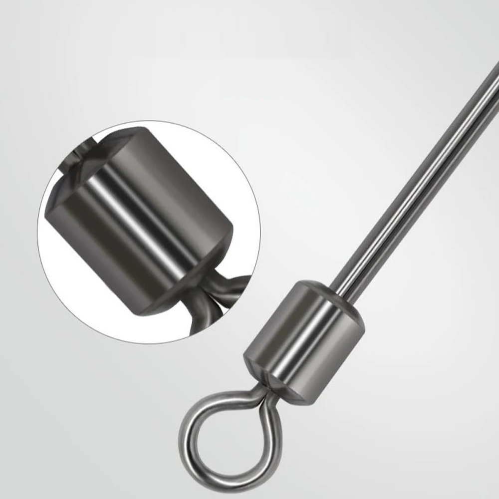 20 piezas de alambre de acero, poste largo, giratorios de pesca, rodamiento de bolas, anillos sólidos giratorios para accesorios de pesca de carpa - imagen 4
