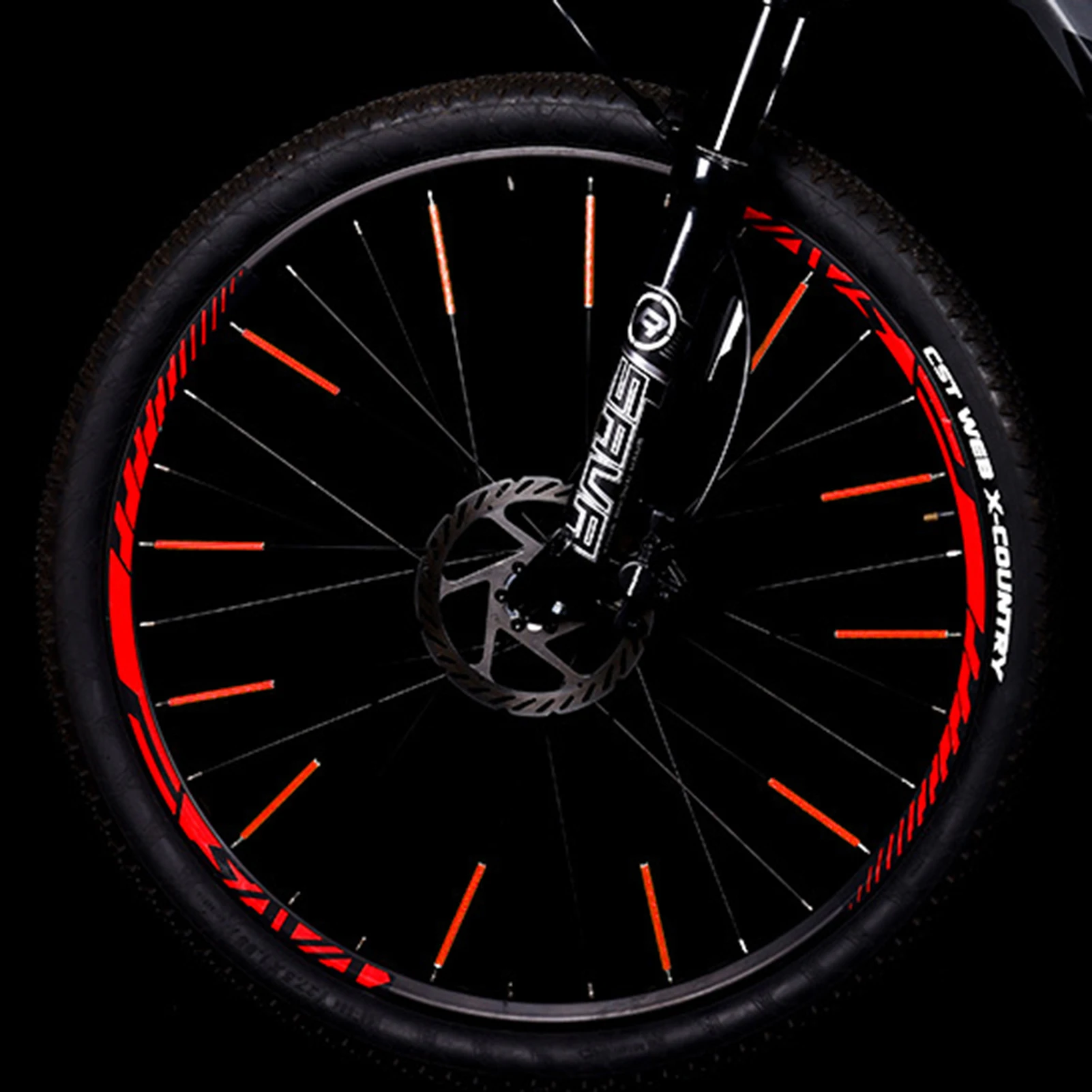 12 unids/bolsa radios reflectantes para bicicleta 7,5 cm tira de abrazadera Universal para rueda de bicicleta accesorios de modificación de conducción de ciclismo de moda - imagen 4