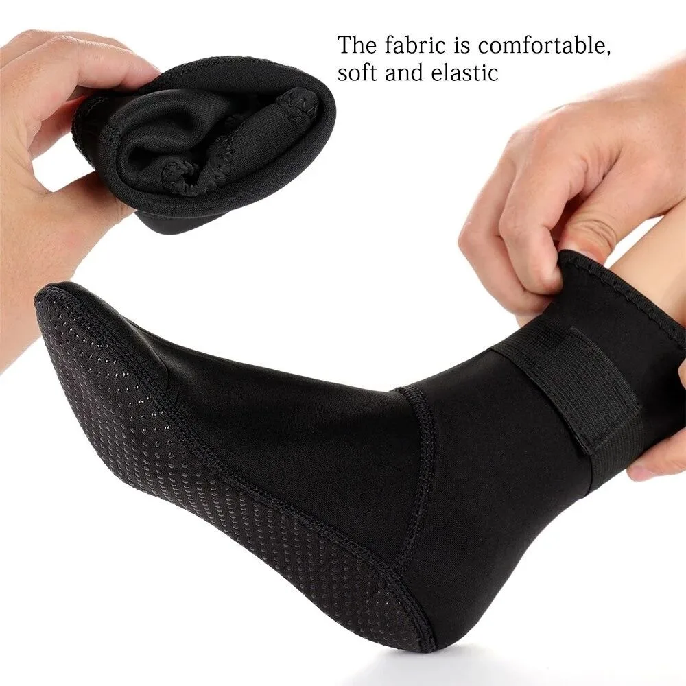 Calcetines de buceo duraderos de 3mm y 5mm, botines cálidos de neopreno para Surf y playa, zapatos de traje de neopreno elásticos antideslizantes para Surf, natación y snorkel - imagen 4