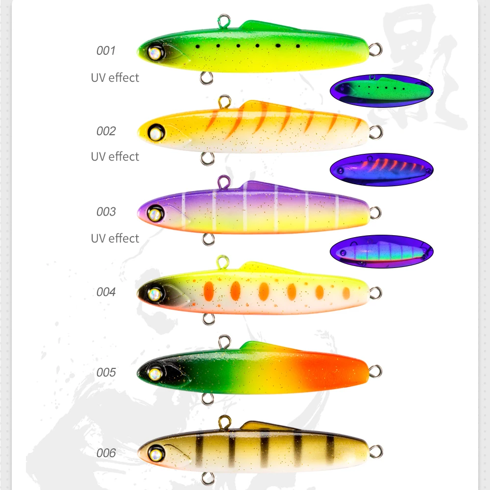Señuelos D1 VIB para pesca en invierno, 80mm/25g 90mm/30g, cebo de silicona, Wobblers Artificial, equilibrador para Lucio, aparejos de pesca DT6011 - imagen 5