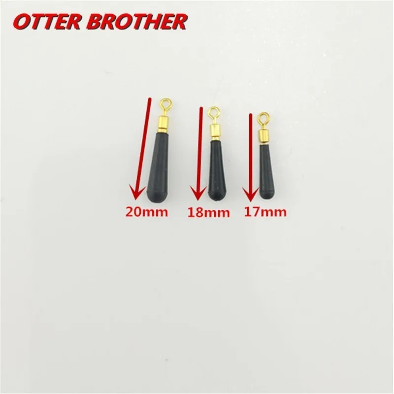 Flotadores de pesca con cabeza de cobre, bloque de engranaje de pesca con rotación, Bobber de goma, asiento flotante, accesorios y herramientas de descanso, 60 unids/lote por caja - imagen 5