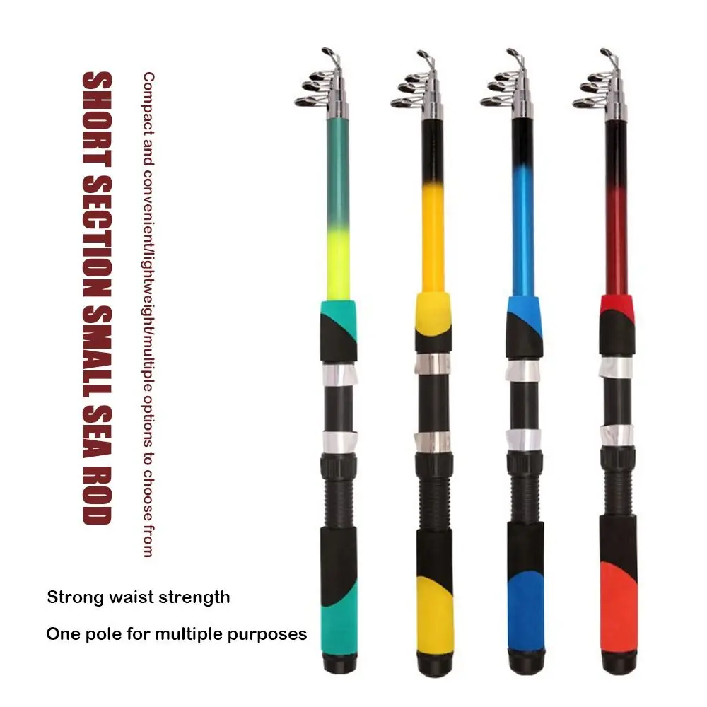 Caña de pescar telescópica, Kits completos, caña de fundición, caña alimentadora de fibra de carbono, Combo carrete de pesca Spincast, caña de pescar de 1,8 m - imagen 2