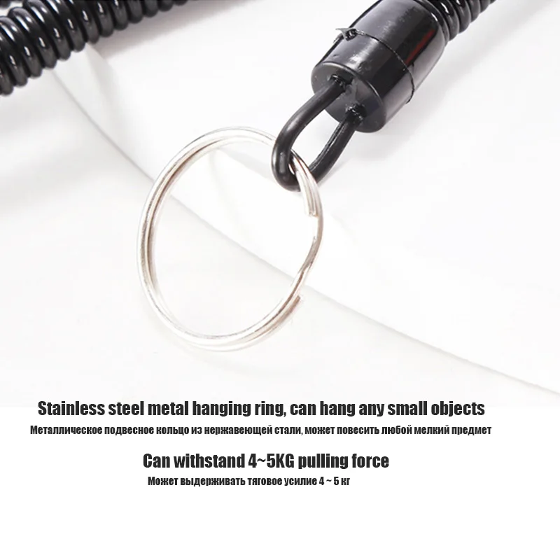 Cuerda antipérdida de plástico Flexible multifunción elástica fija, herramientas de protección para caña de pescar, 2 unidades por lote - imagen 4