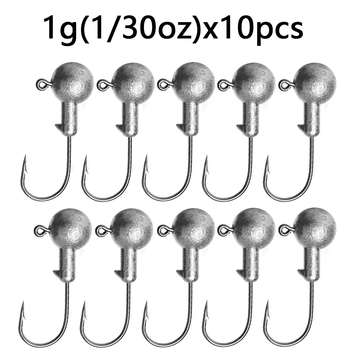 10pcs 1g jig hook