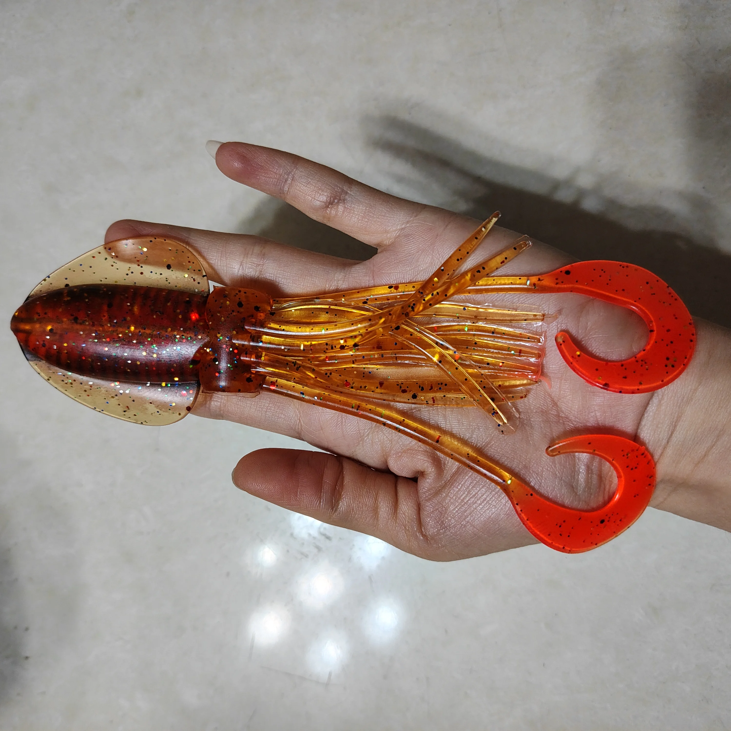 Señuelo Mahi de 12/15/18cm, faldas de calamar, pesca en el mar, señuelo de plástico suave, cadena de Margarita, Teaser, pulpo, gran juego, pesca, atún, señuelo de curricán - imagen 2