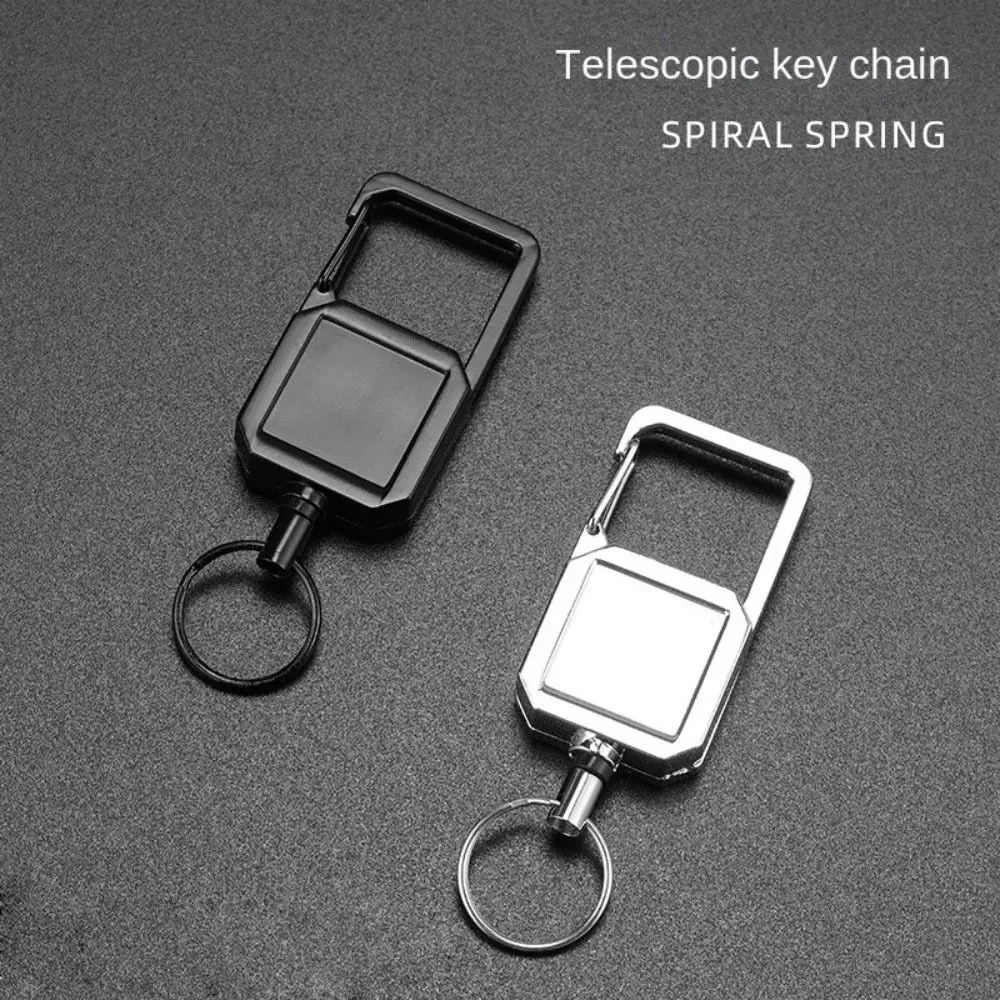 Llavero antirrobo portátil para ciclismo, hebilla de cuerda, resistente, telescópica - imagen 3