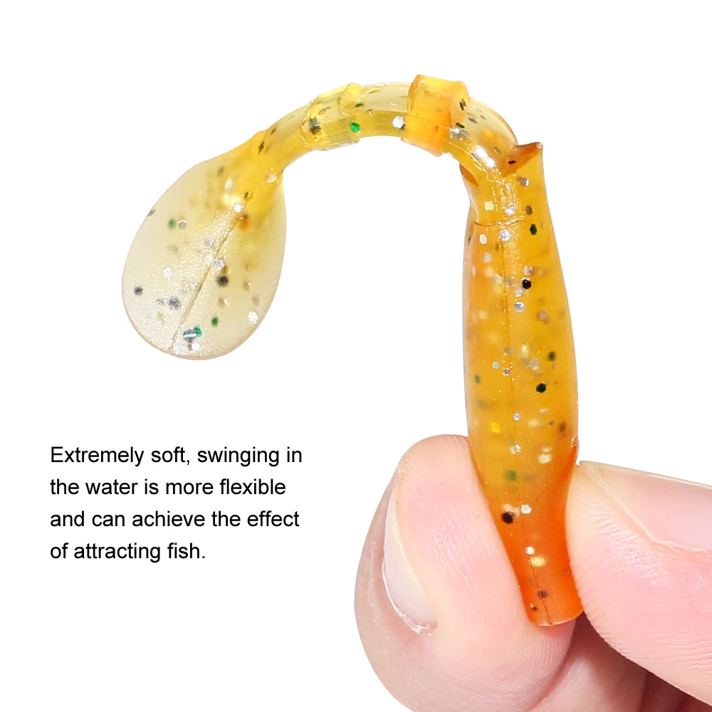 Señuelos de pesca 20 piezas señuelo suave de plástico Jigging Swimbait Artificial Wobbler cebo de silicona gusano Crankbaits pesca en el mar para Lucio - imagen 5