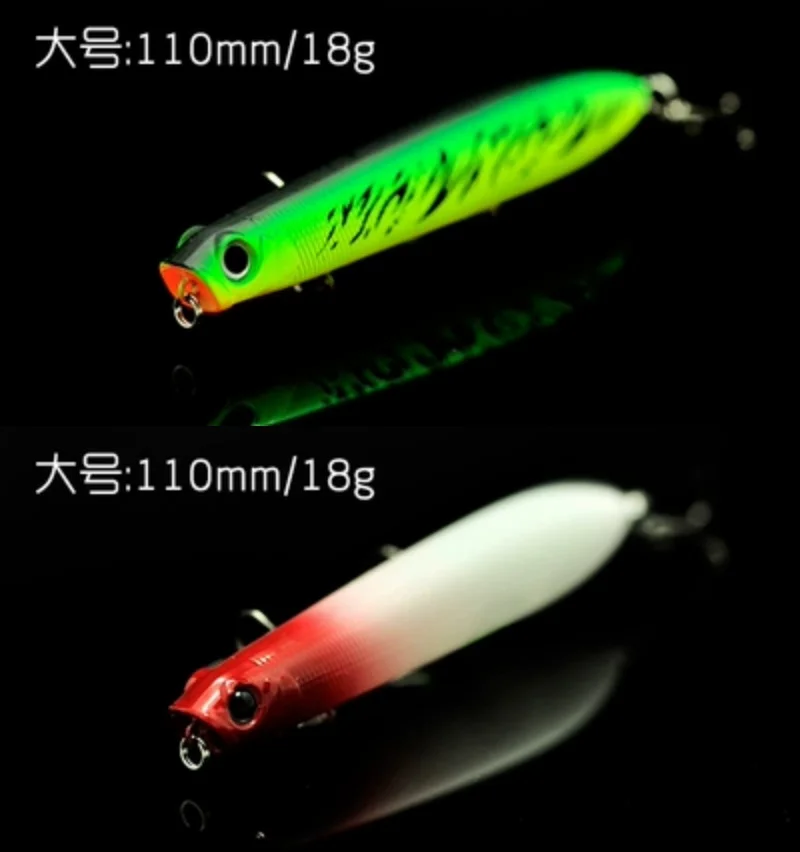 Señuelo de pesca Zigzag Bait Z Swimbait Topwater flotante Popper lápiz señuelos de fundición larga anzuelo de propietario 18g - imagen 4