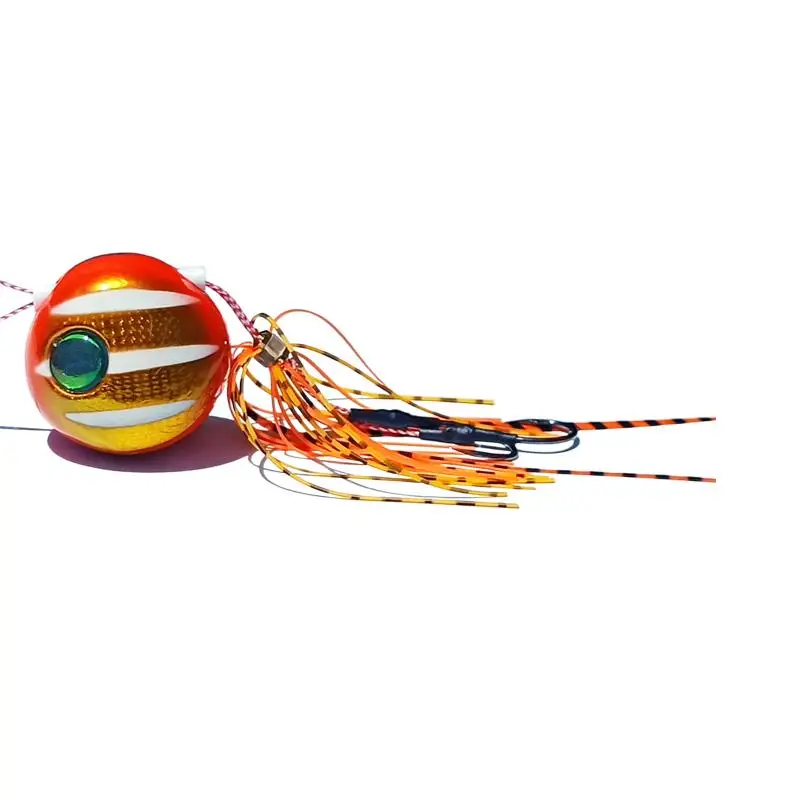 ALASICKA 1 Uds 100g/120g/150g/180g/200g Tenya Glow Lumious Kabura Pesca deslizador pargo/mar Bream Jig head con falda señuelo de Jigging - imagen 3