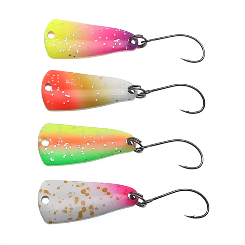 Cebo de cuchara para trucha, 2,5g, 28mm, cebo duro de Metal de cobre, Señuelos de pesca, cuchara de corriente para perca de trucha - imagen 5
