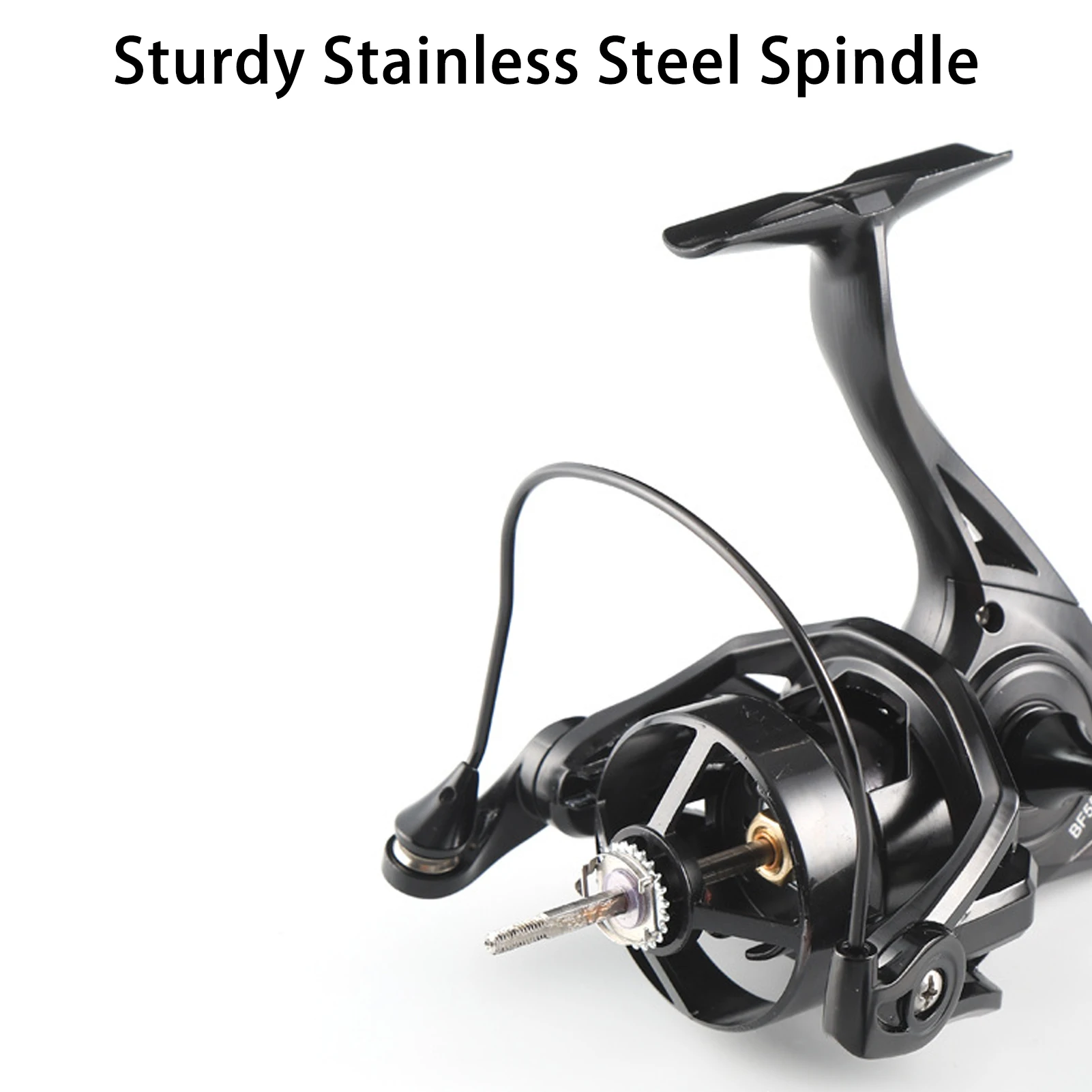 Carrete de pesca con rodamientos de bolas 5 + 1, carrete de Metal, eje principal de acero inoxidable, carrete de engranaje 4,7:1, carrete de pesca de acero inoxidable - imagen 5