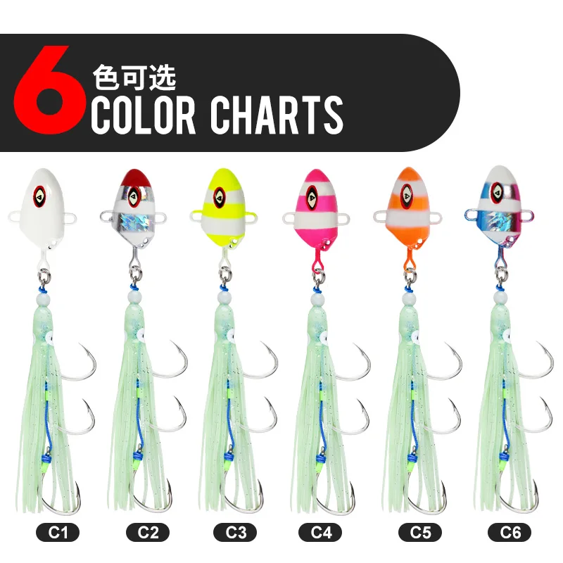 OBSESSION J18 100g-300g anzuelo de cabeza de plantilla de Metal Kabura Bullet calamar señuelo ganchos de asistencia hundimiento Jigging señuelo Bottomship Marlin Inchiku - imagen 4