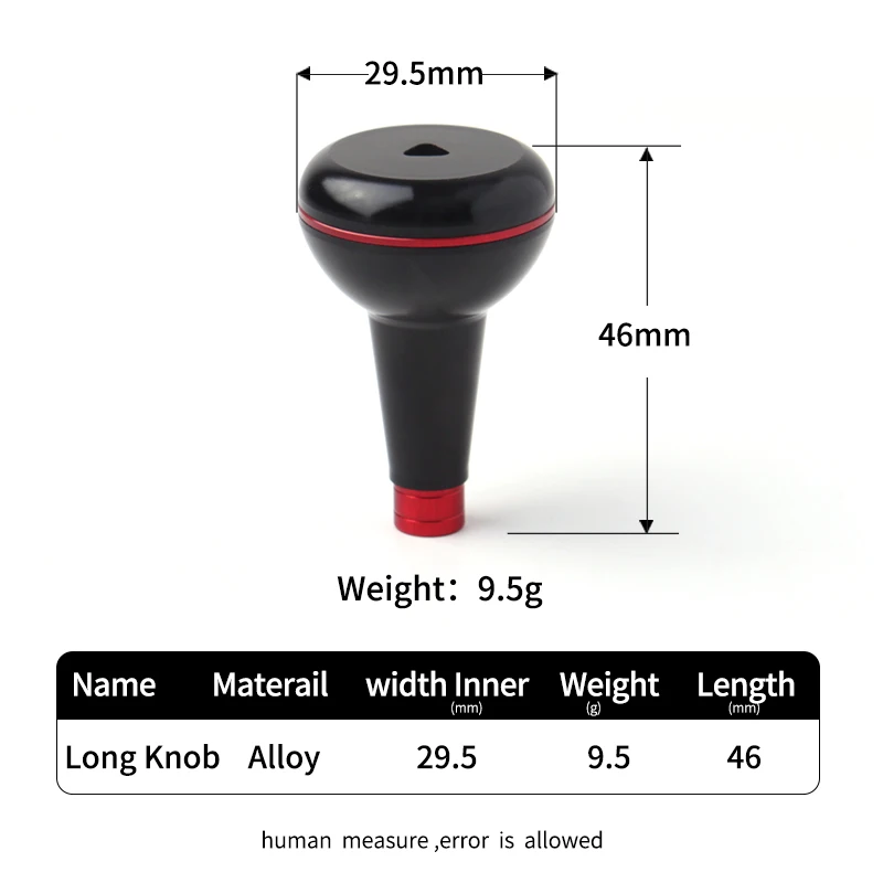 Kawa nuevo carrete de pesca mango perilla 7075 aleación de aluminio Material ligero longitud 46mm peso 9,5 g/pc accesorio carrete de pesca DIY