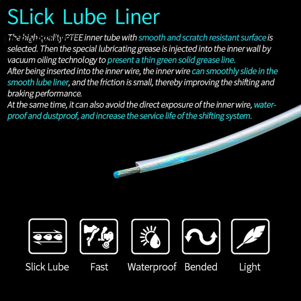 3M Bicycle Brake Shifting Slick Lube Tube MTB Road Bike Internal Cable Routing Bikes Cable Guide Oil Tube Inner Pipe Housing - imagen 2