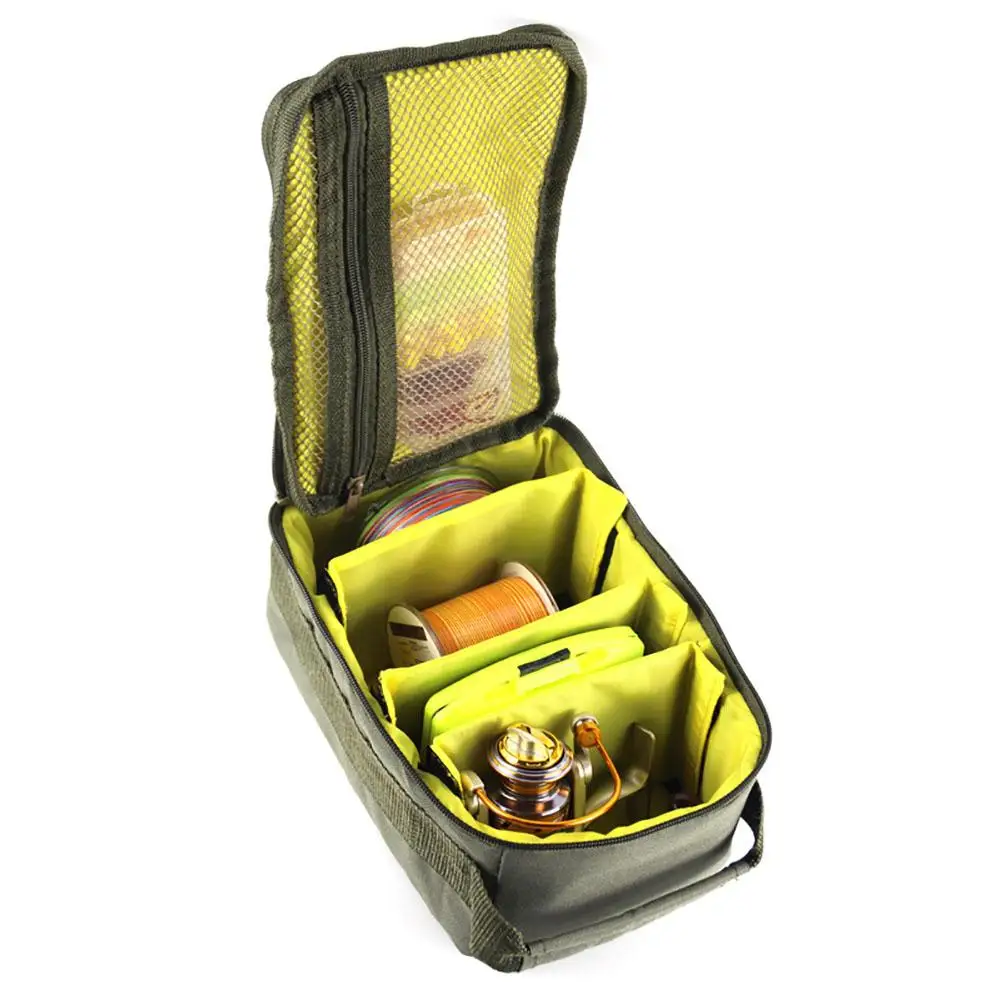 Bolsa de aparejos de pesca al aire libre, bolso de almacenamiento de gancho, carrete de pesca, tela Oxford 600d, impermeable, ajustable - imagen 2