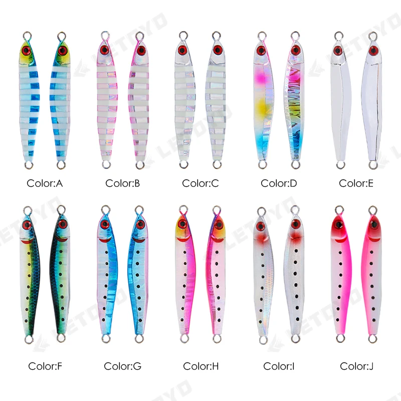 LETOYO-Micro Jig de Metal para trucha, Señuelos de Pesca, cuchara de trucha, cebo de pesca de mar, 5g, 12g, 18g, 30g, 40g cucharillas de pesca para truchas cuchara pesca señuelos cucharas - imagen 2