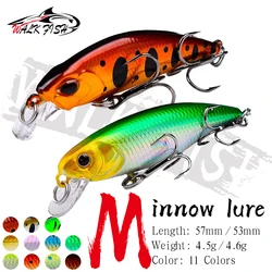 WALK FISH 1 unidad 4,5g 4,6g Minnow Mini Señuelos de Pesca hundidos inversión de largo alcance cebo falso biónico plástico duro cebo de pesca