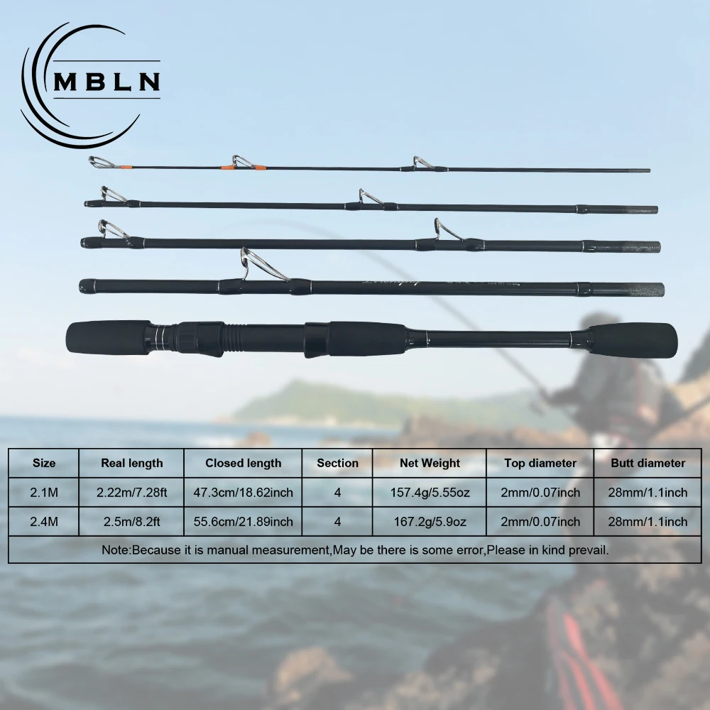 MBLN caña telescópica portátil para barco y viaje - imagen 5