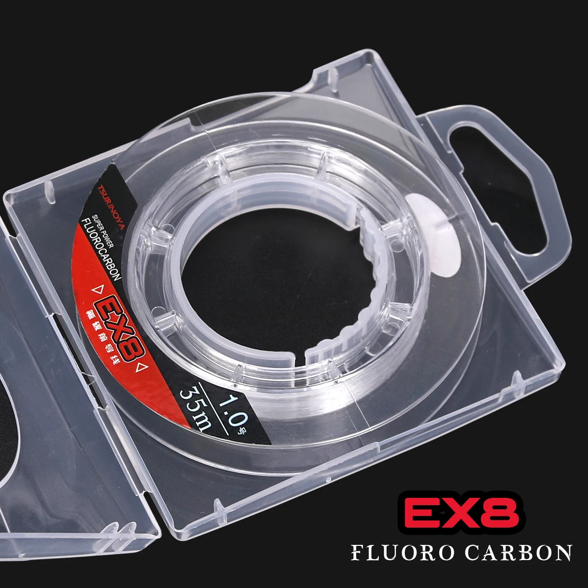 TSURINOYA-sedal de pesca 100% fluorocarbono EX8, línea principal líder de 35m, línea líder de alambre Invisible de carpa que se hunde de alta resistencia - imagen 4