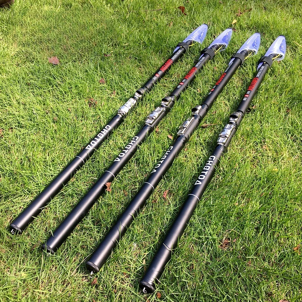 Caña de pescar telescópica para Surf Shore Casting, caña alimentadora de carpa de lanzamiento de larga distancia de 2,7 M-6,3 M para aparejos de Pesca de trucha y lubina - imagen 2